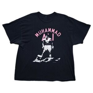 Muhammad Ali Mens 2XL Black Graphic Tee Boxing T-Shirt Retro Boxer Tee Y2K